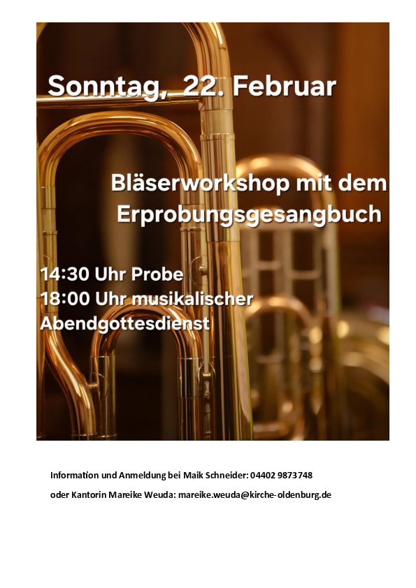 Plakat Bläserworkshop (privat)