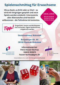 Plakat Spielenachmittag (privat)