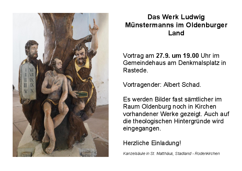 Plakat zum Vortrag zu Münstermann (privat)