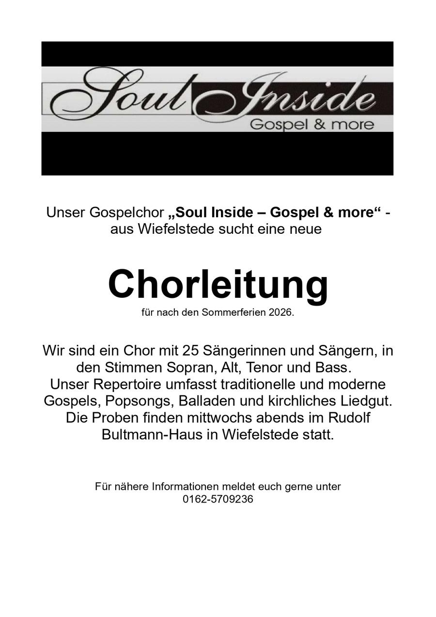 Chorleitung gesucht!